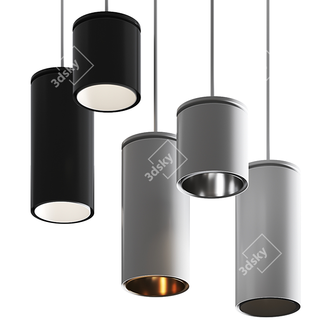 Modern Sasso Round Pendant Lamp 3D model image 1