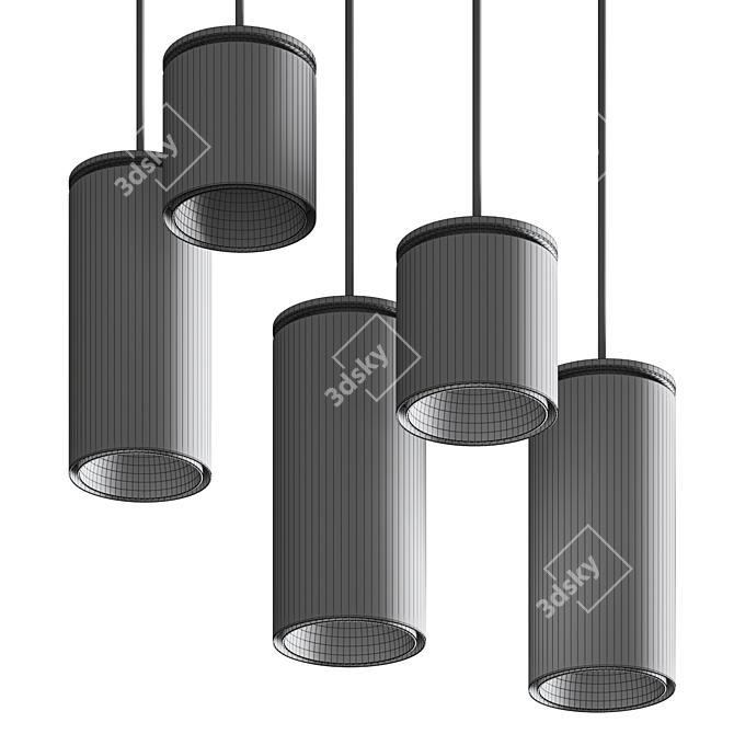 Modern Sasso Round Pendant Lamp 3D model image 3