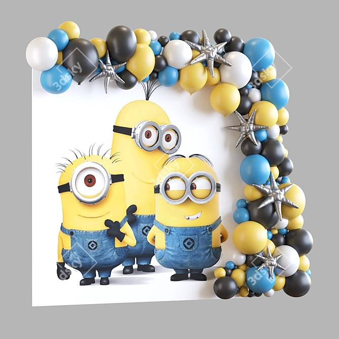 Minion Photo Zone Set 2013 3D model image 2