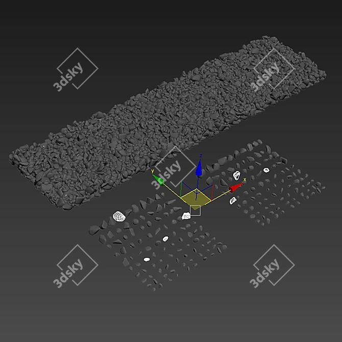 Premium Stone Splinter Kit - Unwrap UVW 3D model image 5