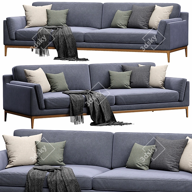 Modern Design 4-Seater Sofa Model 3D model image 4