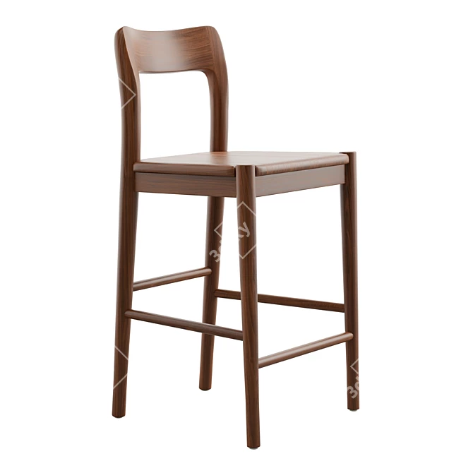 Modern Heritage Ash Counter Stool 3D model image 3