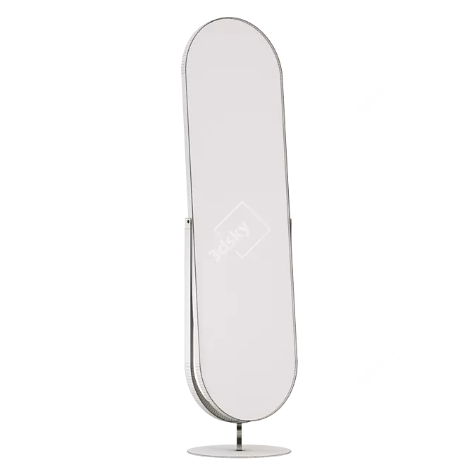 3-Color Metal Frame Mirror 3D model image 4