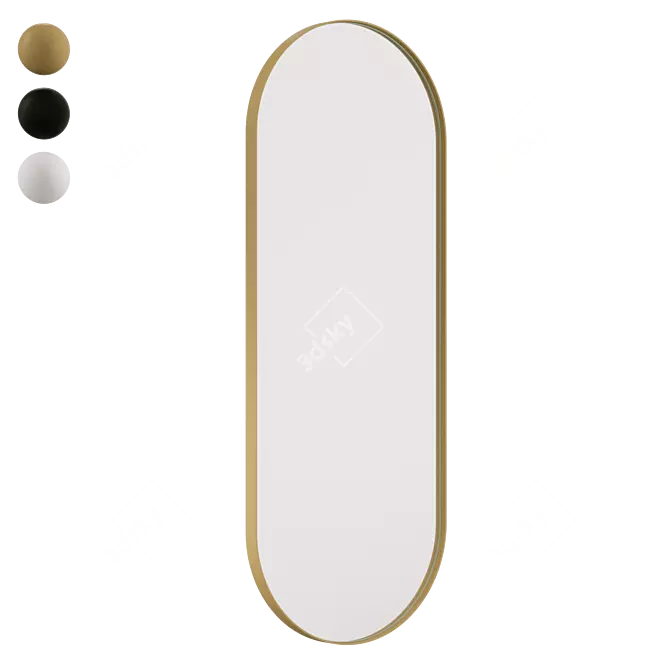 Metal Frame Mirror 3D model image 1