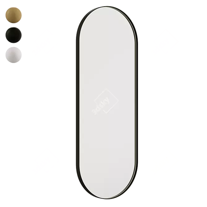 Metal Frame Mirror 3D model image 2