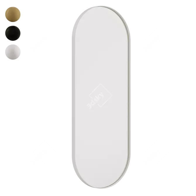 Metal Frame Mirror 3D model image 3
