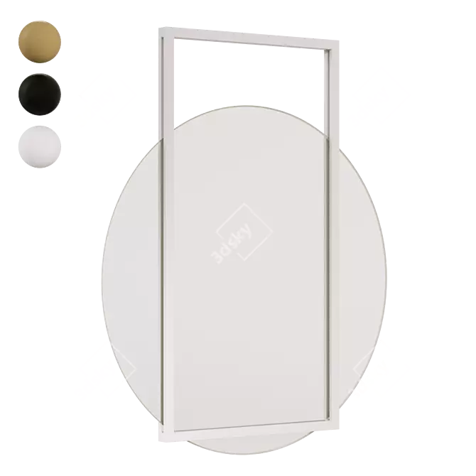 Vintage Mirror Frame Set 3D model image 3