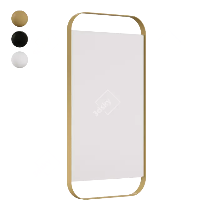 Contemporary 49x80 cm Mirror 3D model image 1