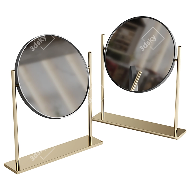 Elegant Federica Biasi Mirror 3D model image 1