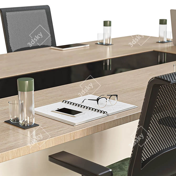 Modern Conference Table 3D Model 3D model image 4