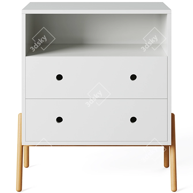 Kids' Chest with 2 Drawers, Wallet 3D model image 2