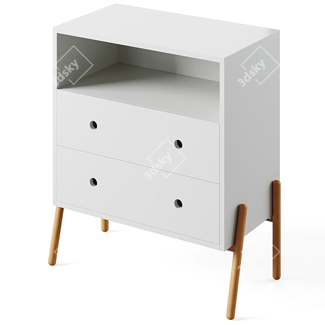 Kids' Chest with 2 Drawers, Wallet 3D model image 4