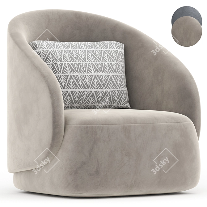 Ersa HULL HOME Armchair 3D Model 3D model image 1