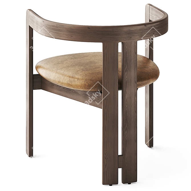 Contemporary Pigreco Chair by Tacchini 3D model image 2