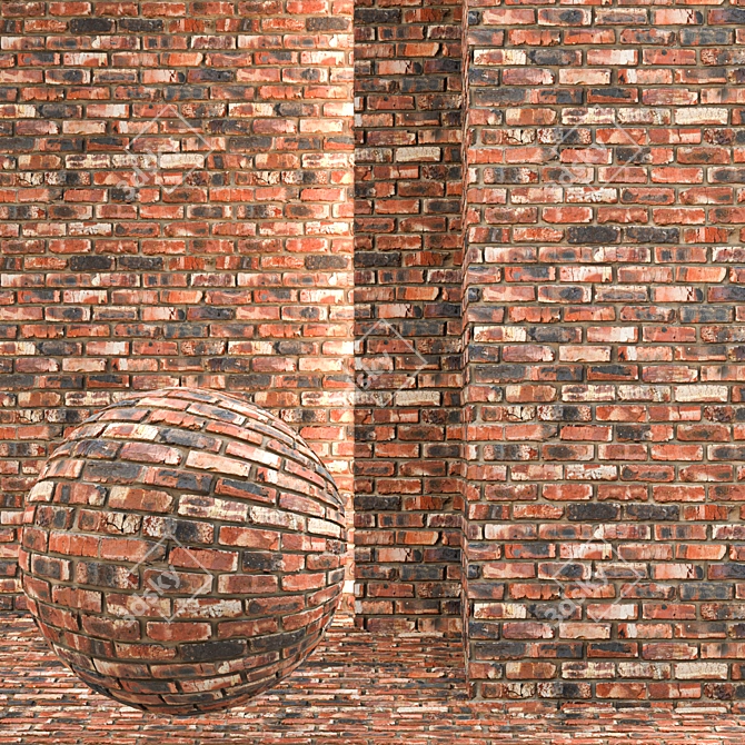 Seamless Brick Texture Pack 3D model image 1