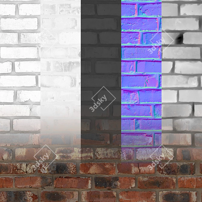 Seamless Brick Texture Pack 3D model image 2