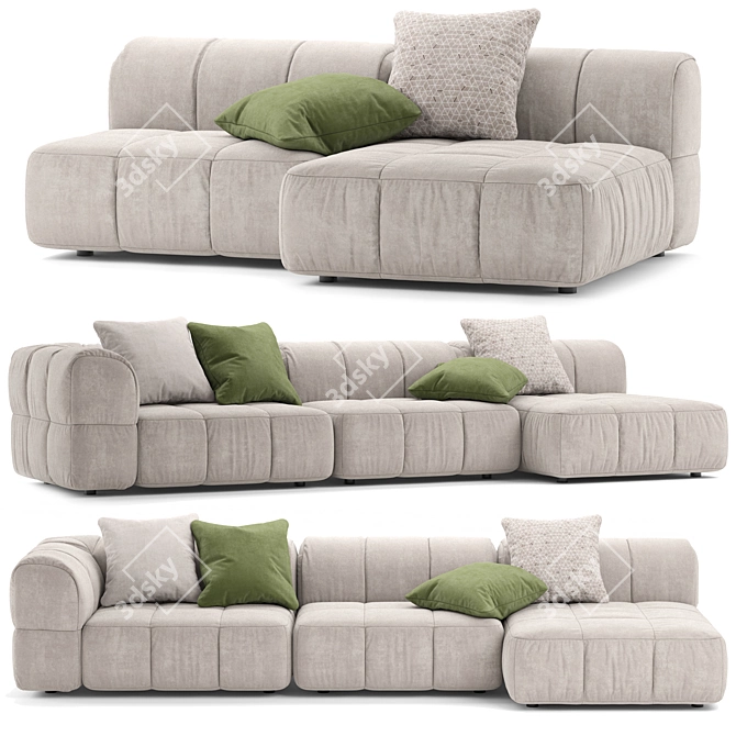 Modern Arflex Strips System Sofa 3D model image 1