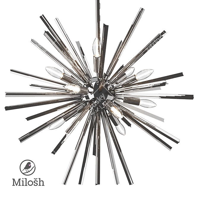Elegant Milosh Tendence Chandelier 3D model image 1