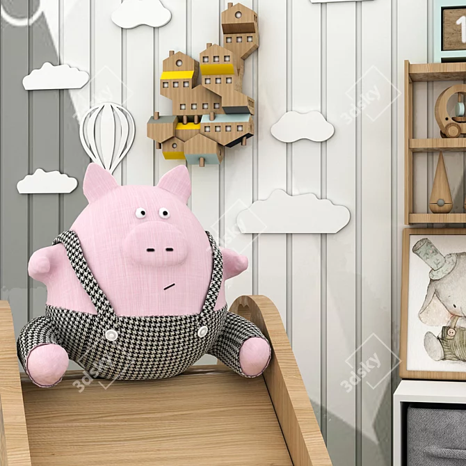 Multifunctional Toy and Furniture Set 3D model image 2