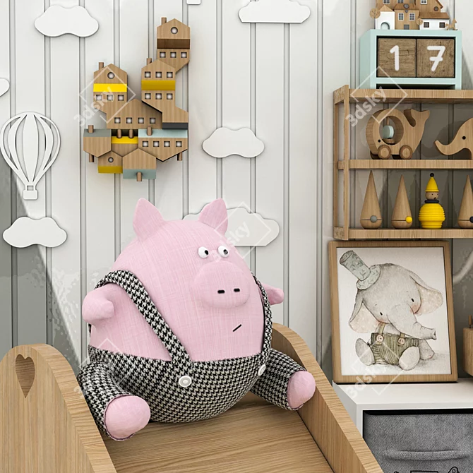 Multifunctional Toy and Furniture Set 3D model image 6