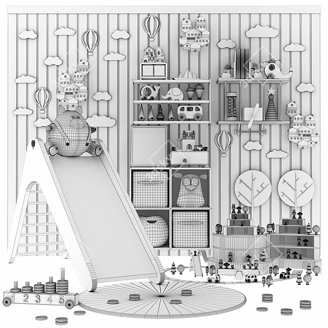 Multifunctional Toy and Furniture Set 3D model image 7