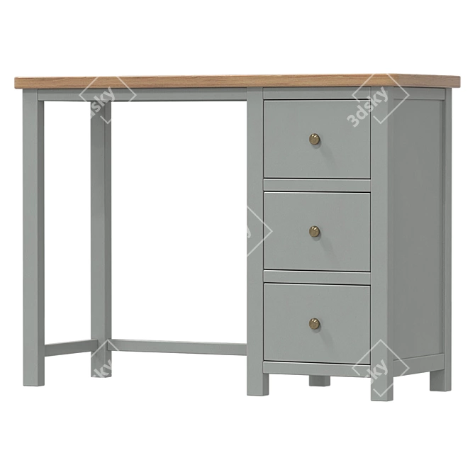 Elegant Writer's Desk Jules Verne 3D model image 2