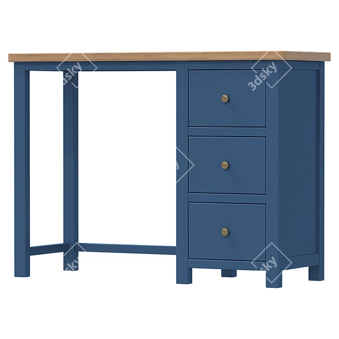 Elegant Writer's Desk Jules Verne 3D model image 3