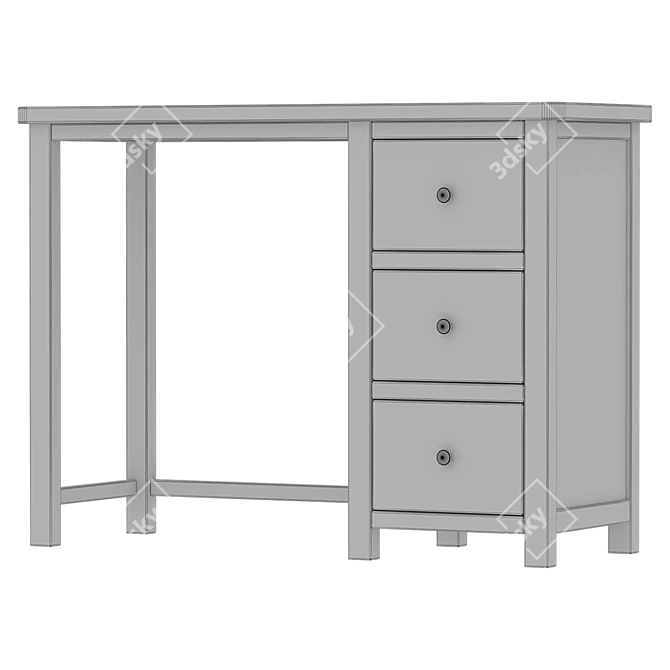 Elegant Writer's Desk Jules Verne 3D model image 6