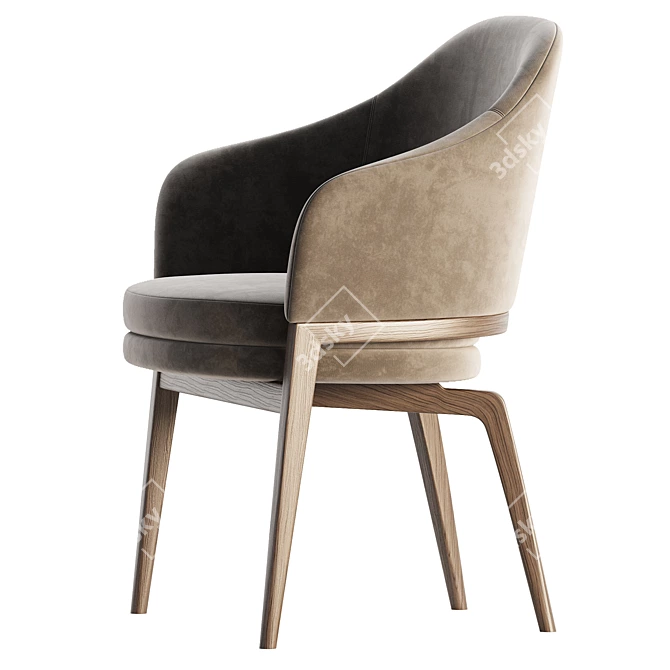 Elegant MACARON Easy Chair Spectra 3D model image 4