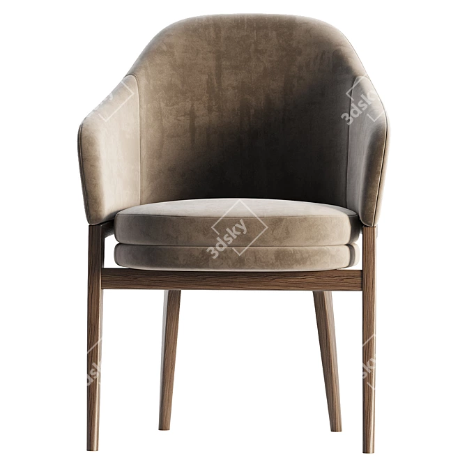 Elegant MACARON Easy Chair Spectra 3D model image 5