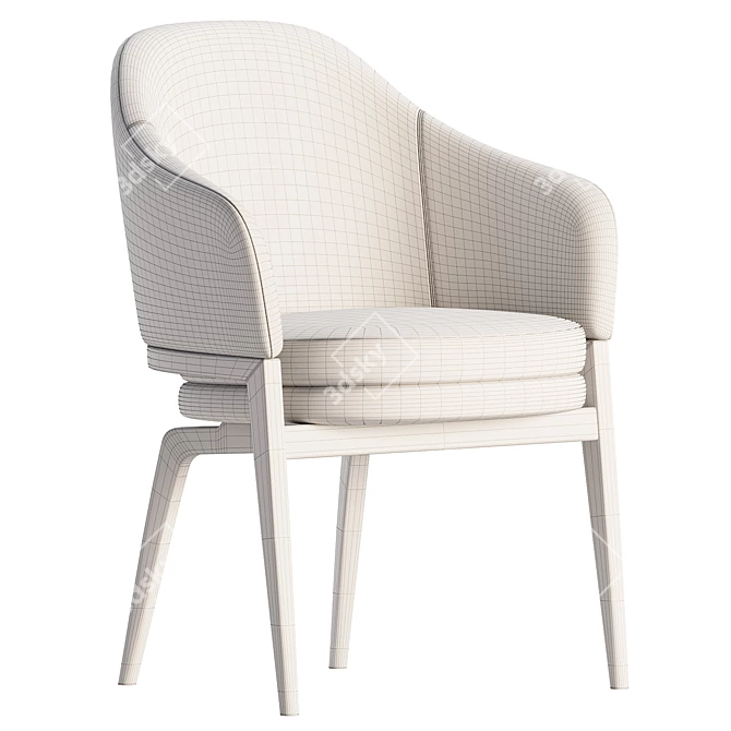 Elegant MACARON Easy Chair Spectra 3D model image 6