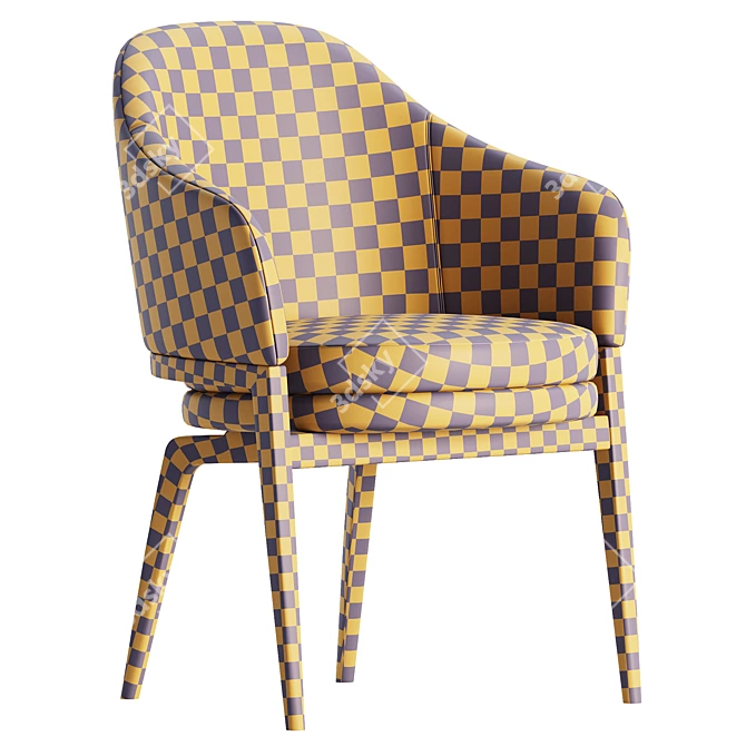 Elegant MACARON Easy Chair Spectra 3D model image 7