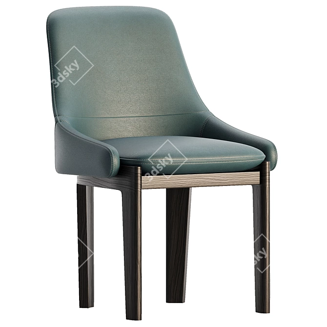  Luxe Leather Chair Molteni & C. 3D model image 1