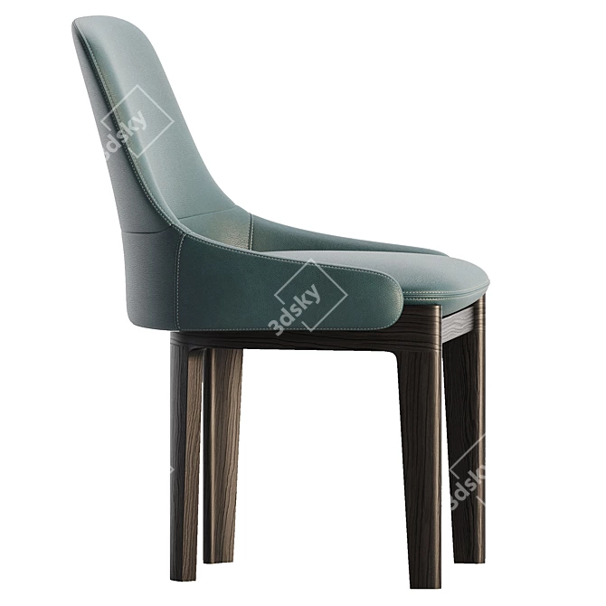  Luxe Leather Chair Molteni & C. 3D model image 2