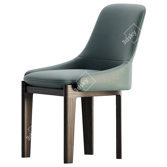  Luxe Leather Chair Molteni & C. 3D model image 4