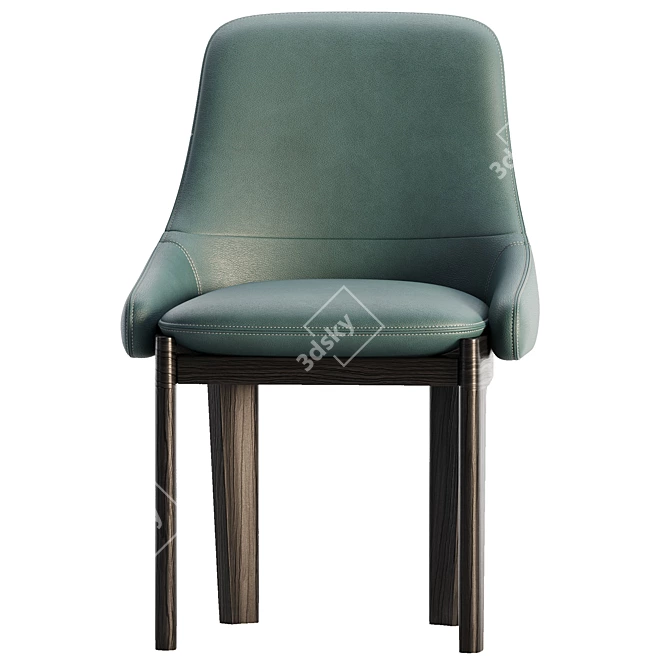  Luxe Leather Chair Molteni & C. 3D model image 5
