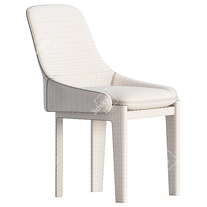  Luxe Leather Chair Molteni & C. 3D model image 6