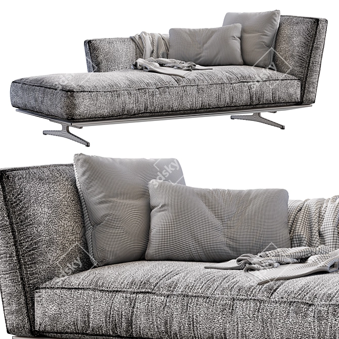 Modern Flexform Evergreen Longue Design 3D model image 4