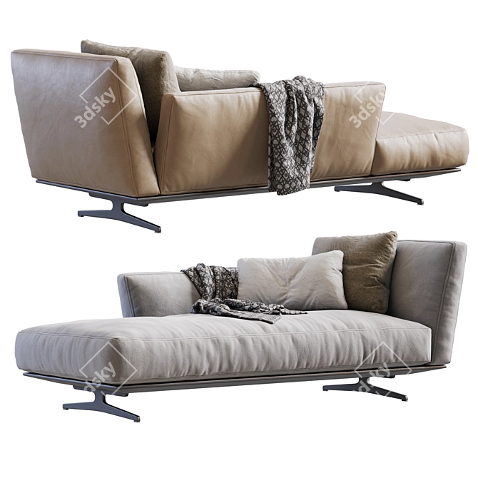 Modern Flexform Evergreen Longue Design 3D model image 6