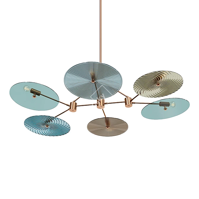 Stellar Six-Light Chandelier 3D model image 1