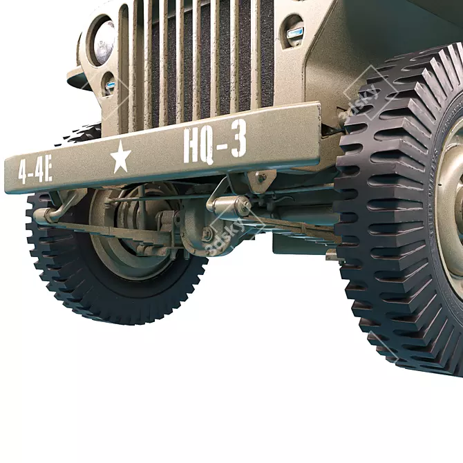  Jeep Willys MP 1942 Model 3D model image 4