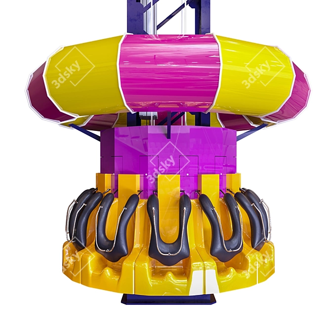 Thrilling Sky Tower Ride 3D model image 2