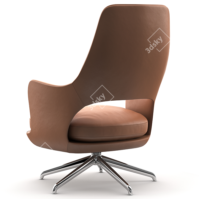 Elegant Flexform Eliseo Armchair 3D model image 4