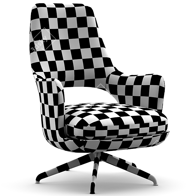 Elegant Flexform Eliseo Armchair 3D model image 14