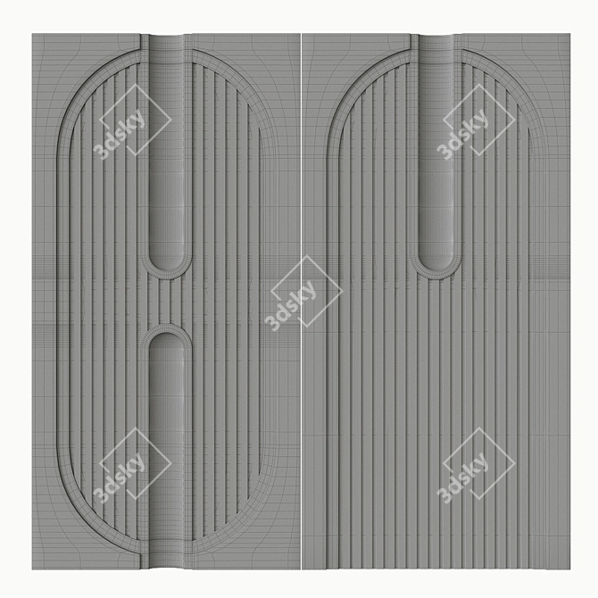 Lineadeko 2022 Groove Decorative Panel 3D model image 3