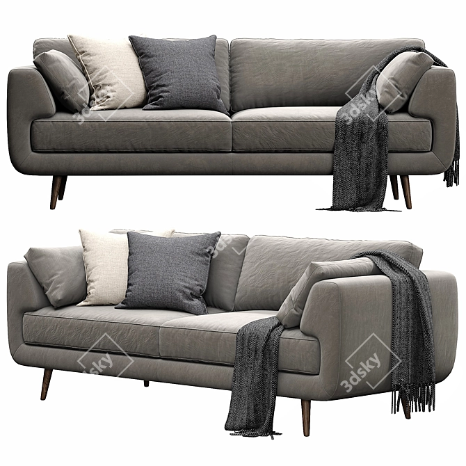 Elegant NickScali Rimella Sofa Set 3D model image 2