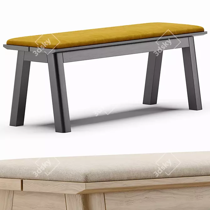 BuzziPicNic Wooden Bench Furnishing 3D model image 2