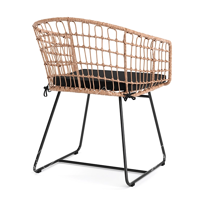 Patio Wicker Furniture Set 3D model image 3