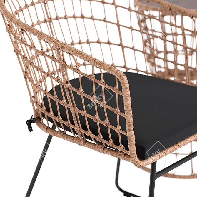 Patio Wicker Furniture Set 3D model image 5