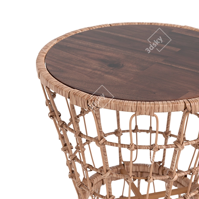 Patio Wicker Furniture Set 3D model image 6